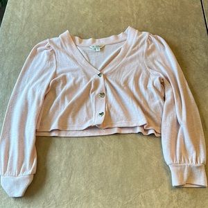 Miss Selfridge heart button cardigan